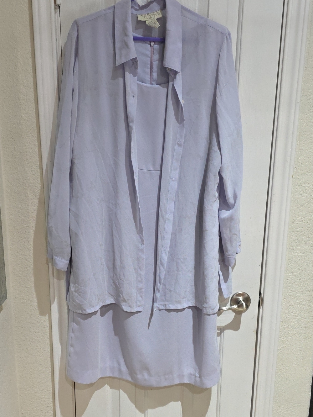 Norton Light Lavender Two Piece Set Dress Size 18